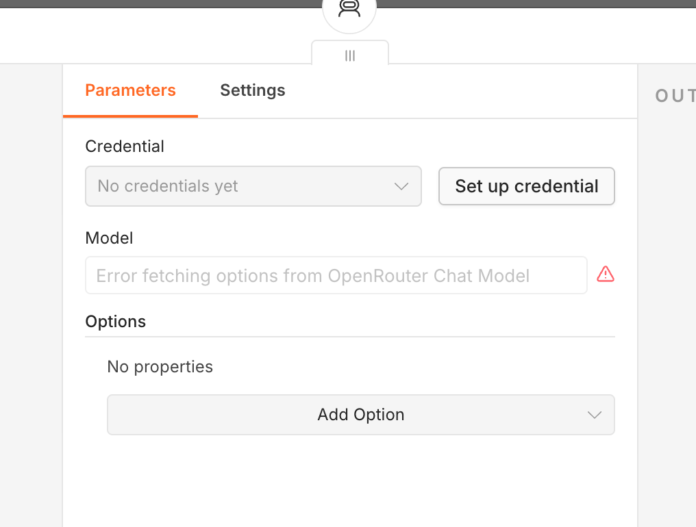 Set up credential